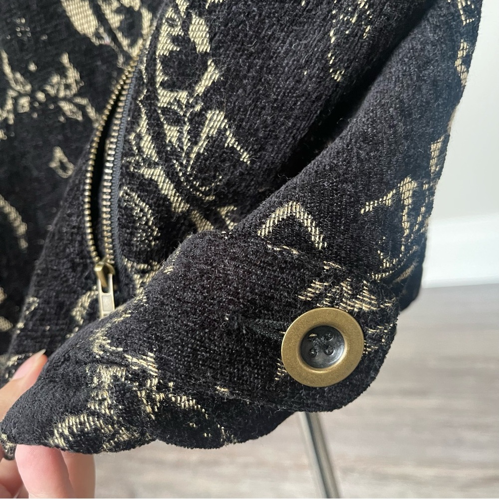 Free People | Brocade Tapestry Asymmetrical Zip Moto Style Jacket - Picture 5 of 12